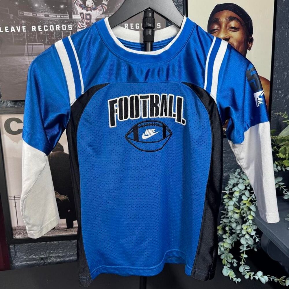 Y2K Nike Youth Double Layered Football Mesh Jersey Shirt - Youth 6/7